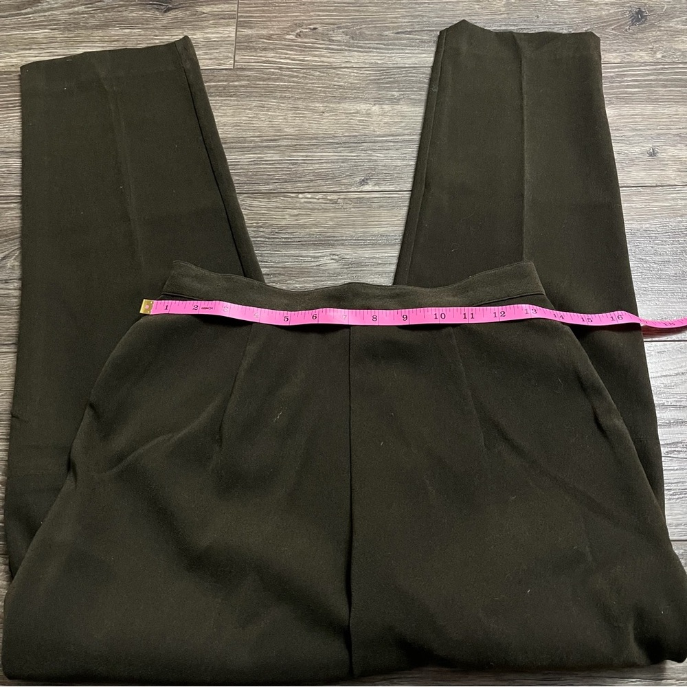 80s/90s Vintage Norton Studio Vintage High Waist Trousers Pants (Olive Green) 4P - Picture 7 of 8